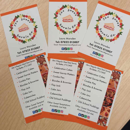 Economy Business Cards Printing on 450gsm silk (variety options)