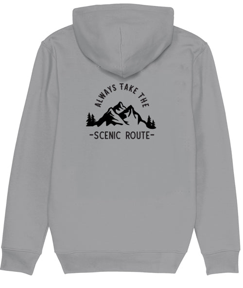 Hoodie: Unisex Gildan SoftStyle Hoodie with ""Always Take The Scenic Route" on (Various colours & sizes available)