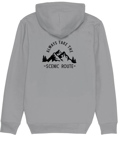 Hoodie: Unisex Gildan SoftStyle Hoodie with ""Always Take The Scenic Route" on (Various colours & sizes available)