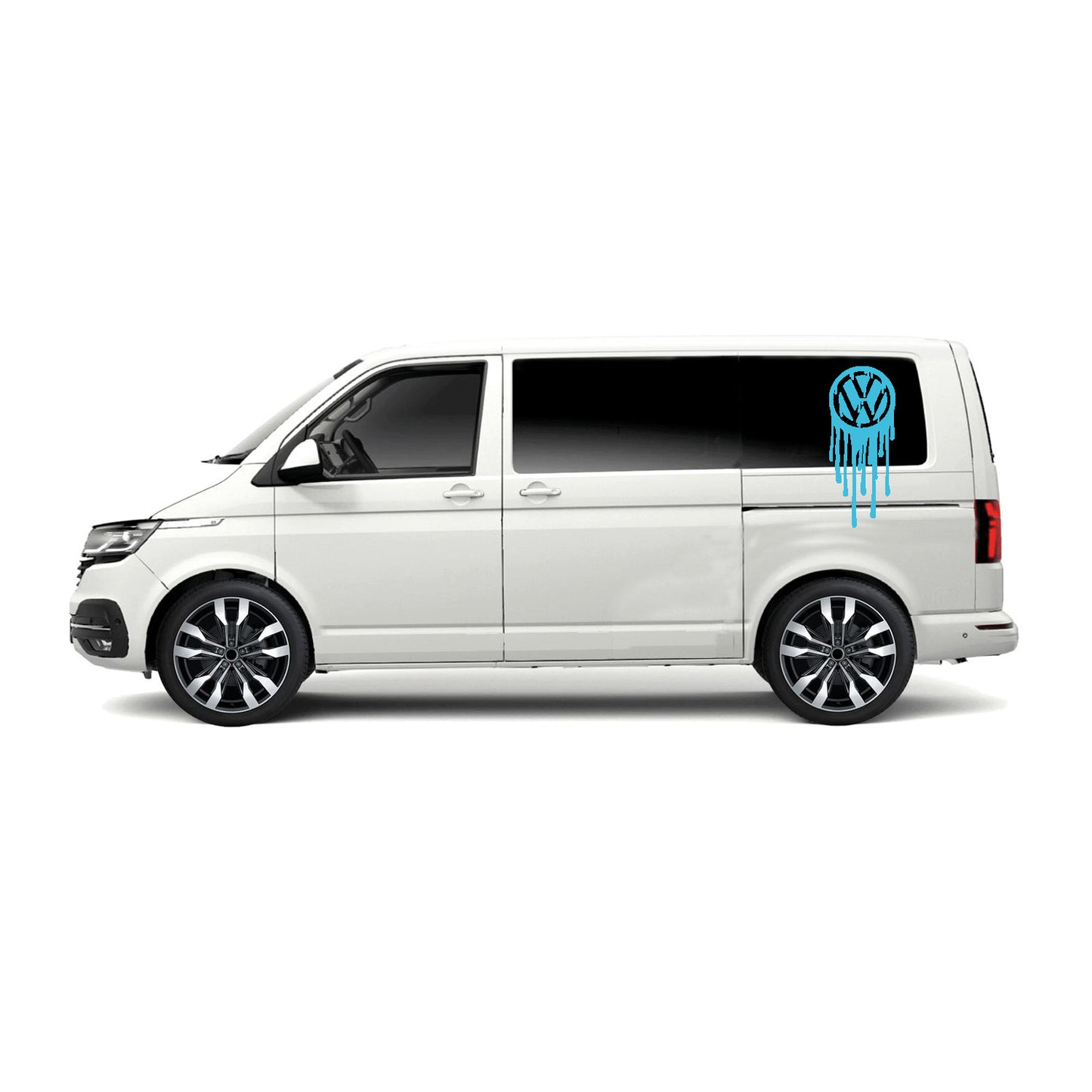 VW Drip Logo Sticker ideal for any VW vehicle (4 size options available singles or pairs)