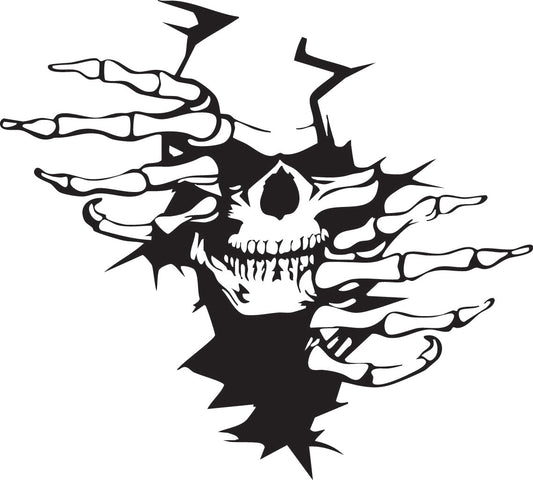 "Skeleton"Sticker ideal for any vehicle x1off (2 size options available)