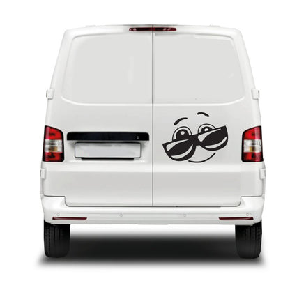 Sunglasses Face Sticker ideal for any vehicle (4 size options available singles or pairs)