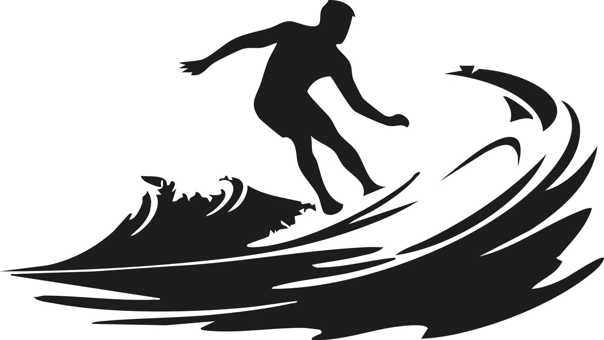 "Surfer Dude 1 "Sticker ideal for any vehicle x1off (3 size options available)