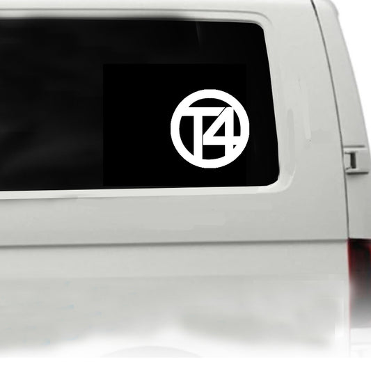 Sticker: T4 Circle Logo x1 Vehicle Graphic 3 lengths available