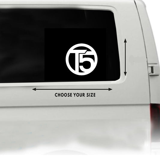 Sticker: T5 Circle Logo x1 Vehicle Graphic 3 lengths available