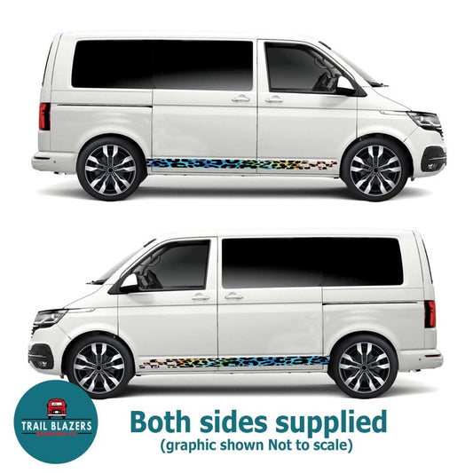 New Stripes: Animal Print Coloured Cube Design Stripes - various options - Suitable For Most Vehicles