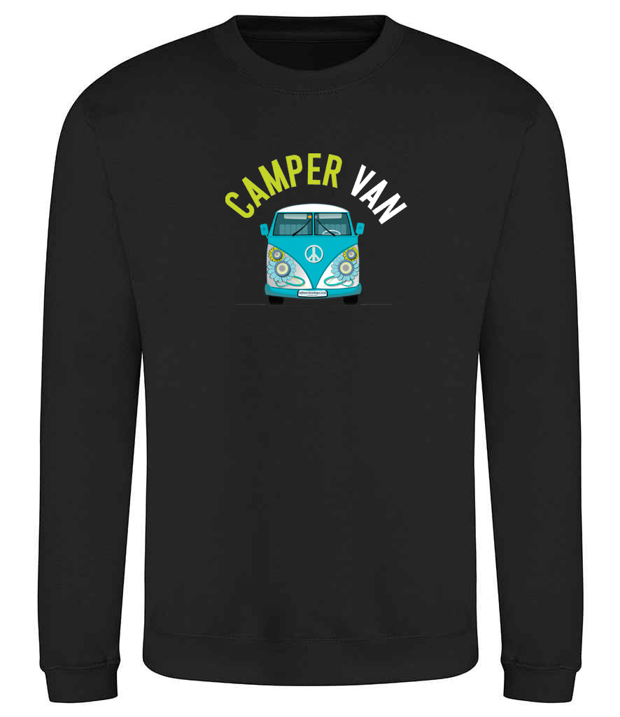 Sweatshirt: Unisex Camper Van VW Sweatshirt (8 Colours available & from Xs to 5XXL)