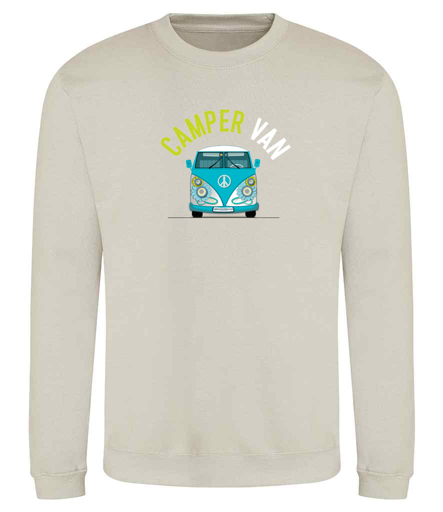 Sweatshirt: Unisex Camper Van VW Sweatshirt (8 Colours available & from Xs to 5XXL)