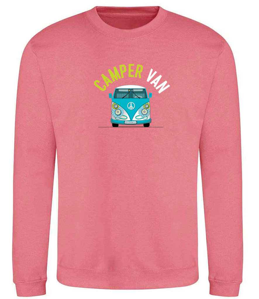 Sweatshirt: Unisex Camper Van VW Sweatshirt (8 Colours available & from Xs to 5XXL)