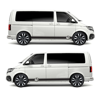 VW Swirl Twin Vehicle Stripes Pair Any VW (2 lengths Various colours)