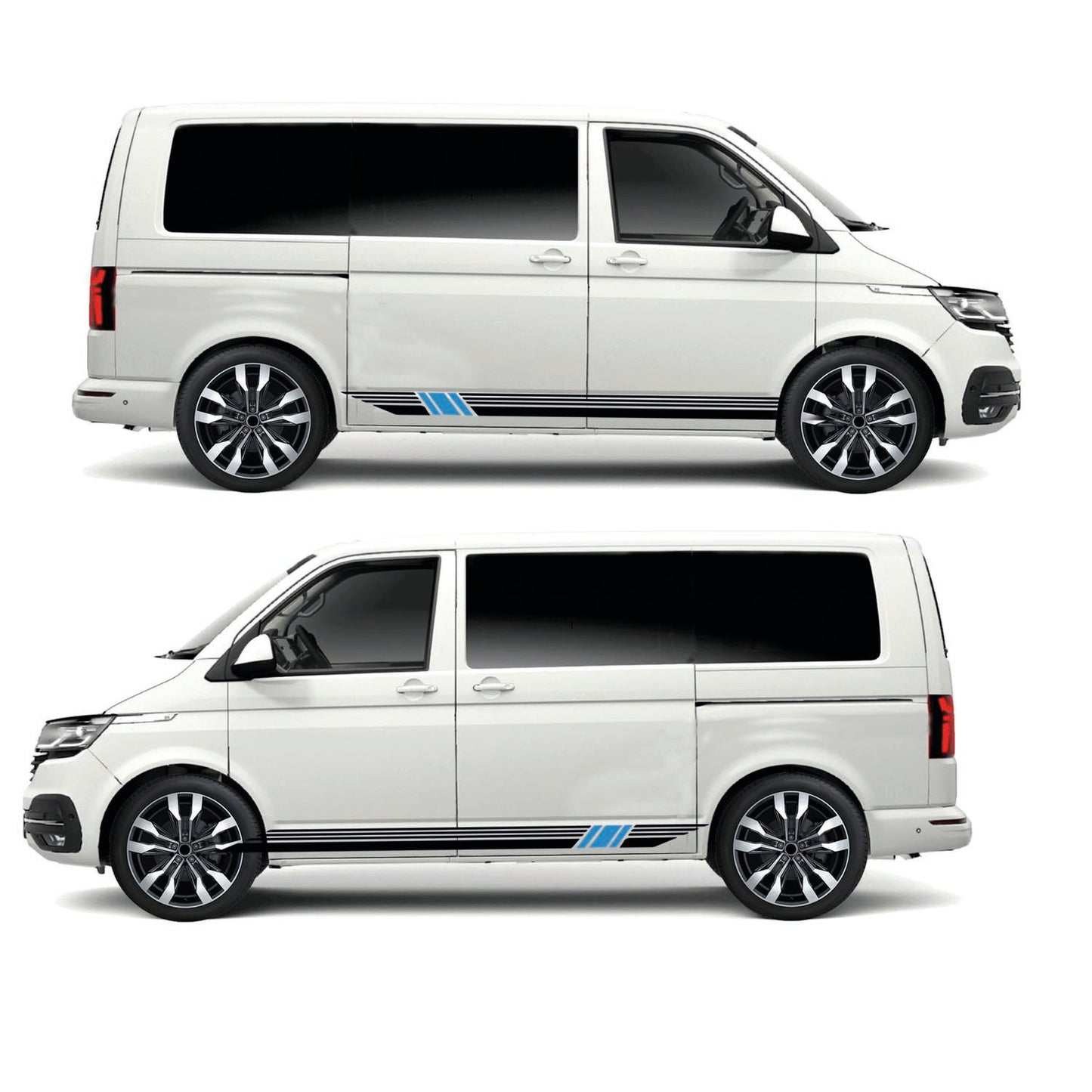 Speed Stripe with Mid Flash Stripes Universal For any Vehicle (3 lengths - Various colours)