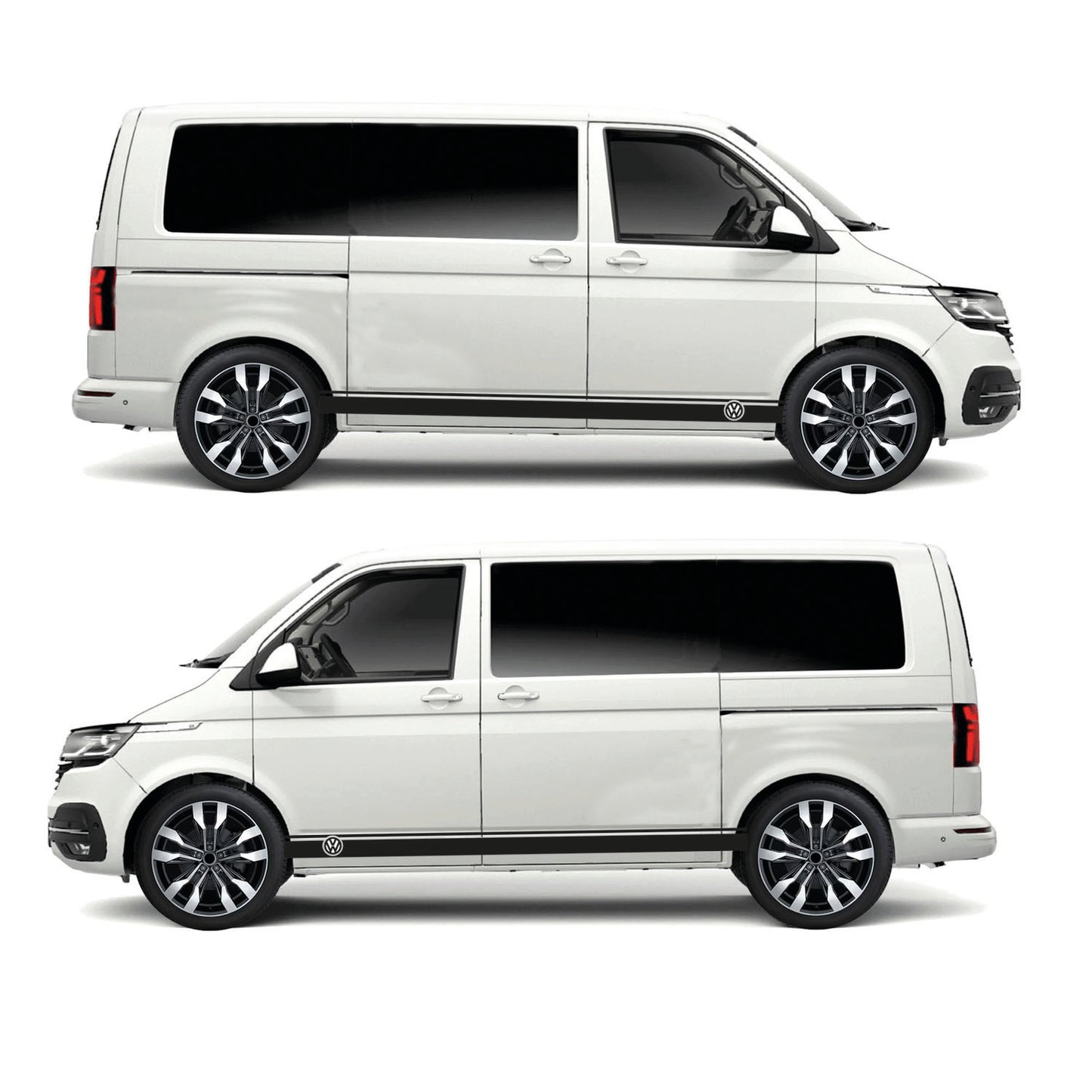 VW Twin Stripe Vehicle Stripes Pair Any VW (2 lengths Various colours)