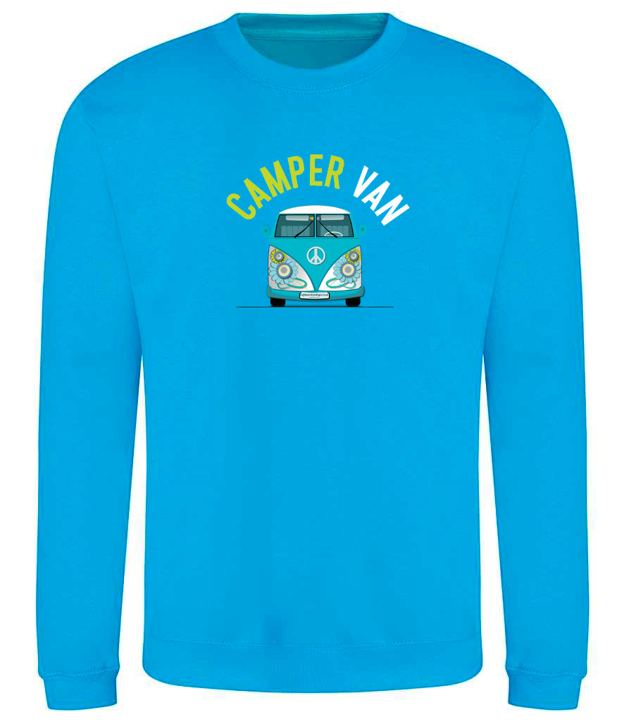 Sweatshirt: Unisex Camper Van VW Sweatshirt (8 Colours available & from Xs to 5XXL)