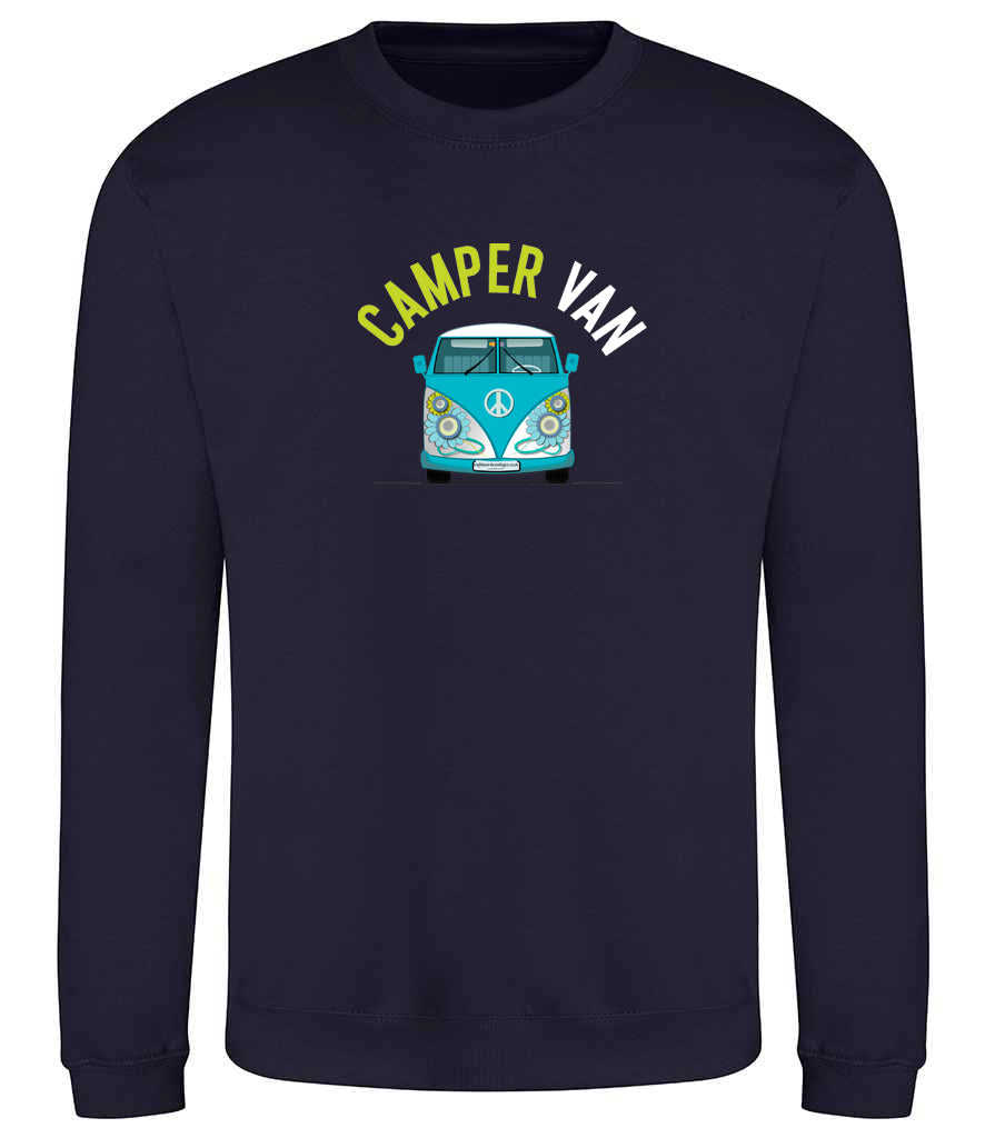 Sweatshirt: Unisex Camper Van VW Sweatshirt (8 Colours available & from Xs to 5XXL)