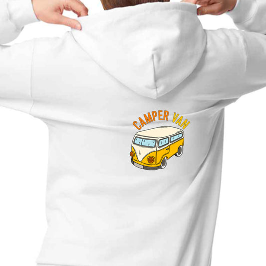 "Yellow Camper Van" Graphic Unisex PRO RTX RX350 - Ultimate Comfort Pro Hoodie with Brushed Fleece (Various Sizes)