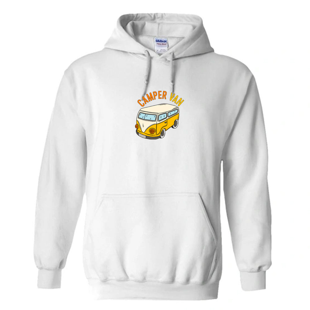 "Yellow Camper Van" Graphic Unisex PRO RTX RX350 - Ultimate Comfort Pro Hoodie with Brushed Fleece (Various Sizes)