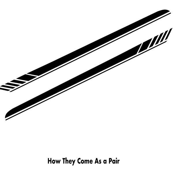 Tapered Twin Speed Stripes Universal For any Vehicle (3 lengths - Various colours)