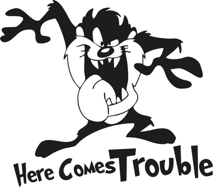 "Taz Character "Sticker ideal for any vehicle x1off (3 size options available)