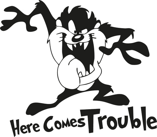 "Taz Character "Sticker ideal for any vehicle x1off (3 size options available)
