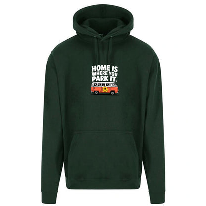 "Home Is Where You park It Orange Camper" Unisex PRO RTX RX350- Ultimate Comfort Pro Hoodie with Brushed Fleece (various Sizes)