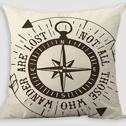 "Not All Those Who Wander Are Lost" cushion cover with cushion filler - Last one