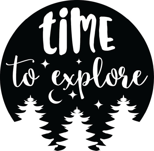 Time To Explore Vehicle Graphic x1 1off 150mm wide