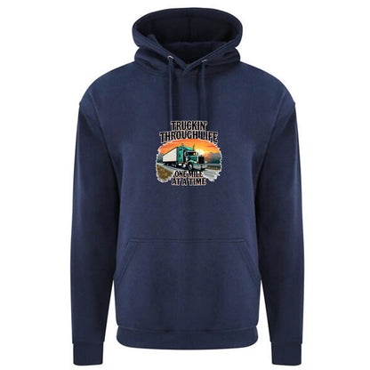 Unisex PRO RTX RX350 - Ultimate Comfort Pro Hoodie with Brushed Fleece with "Truckin Through Life Hoody" Graphic (Various Sizes)