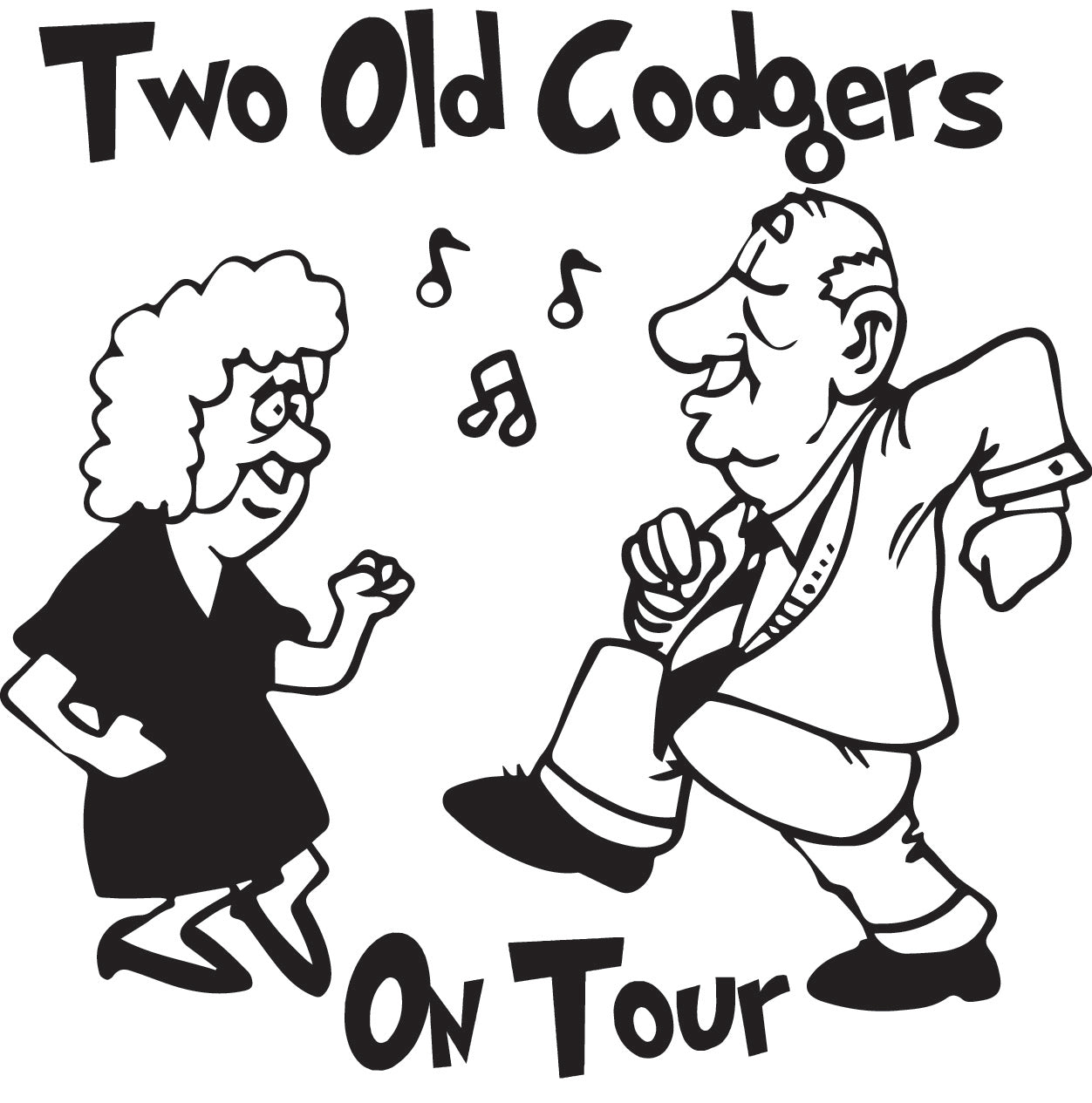 Two Old Codgers On Tour Sticker (2 size options available)