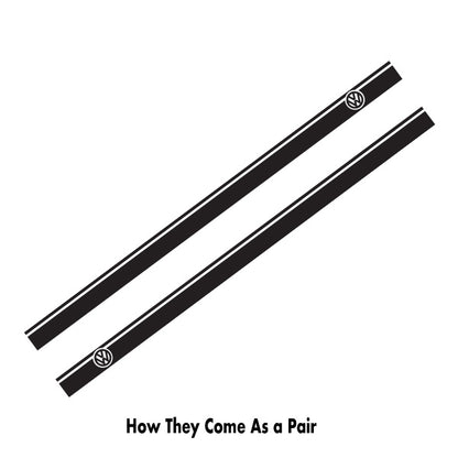 VW Twin Stripe Vehicle Stripes Pair Any VW (2 lengths Various colours)