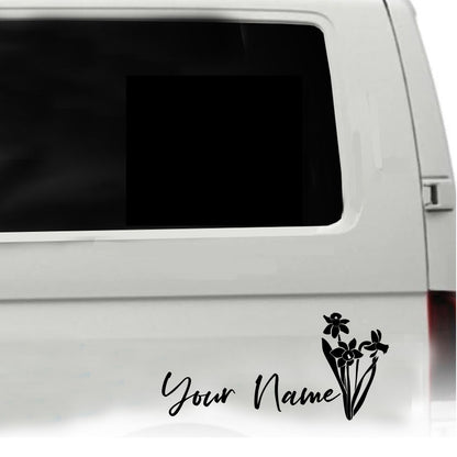 Custom Flower Camper | Motorhome | Car  Name Graphic x1off