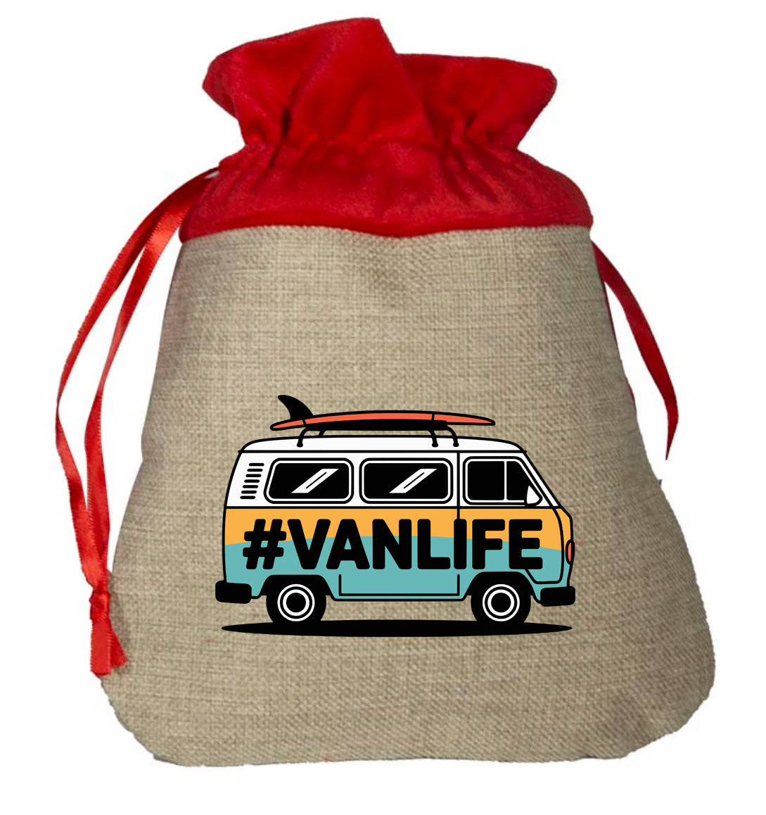 #Van life Van - Small Faux Burlap Gift Bag (not Contents)