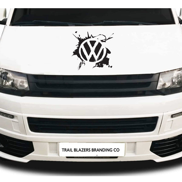 VW Splat Logo Sticker ideal for any VW vehicle (4 size options available singles or pairs)