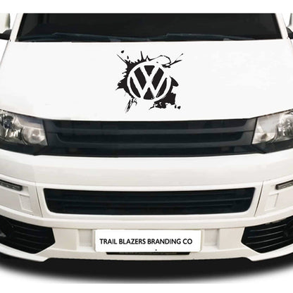 VW Splat Logo Sticker ideal for any VW vehicle (4 size options available singles or pairs)