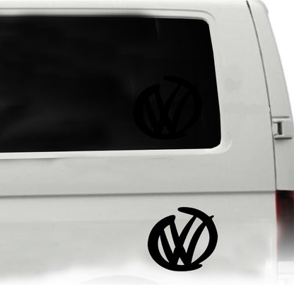 VW Swirl Logo Sticker ideal for any VW vehicle (4 size options available singles or pairs)