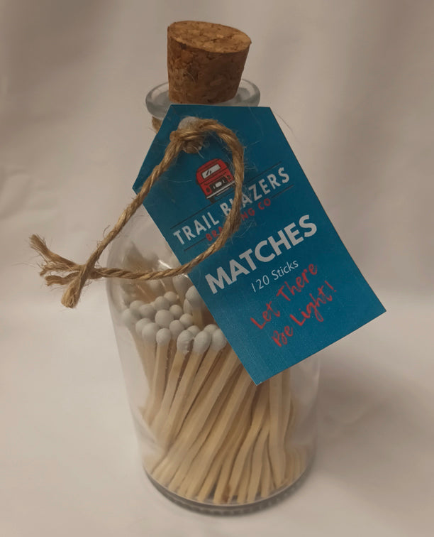 SALE - Camping Matches in Glass Jar - 120 Matches in a Jar  - Was £5.00