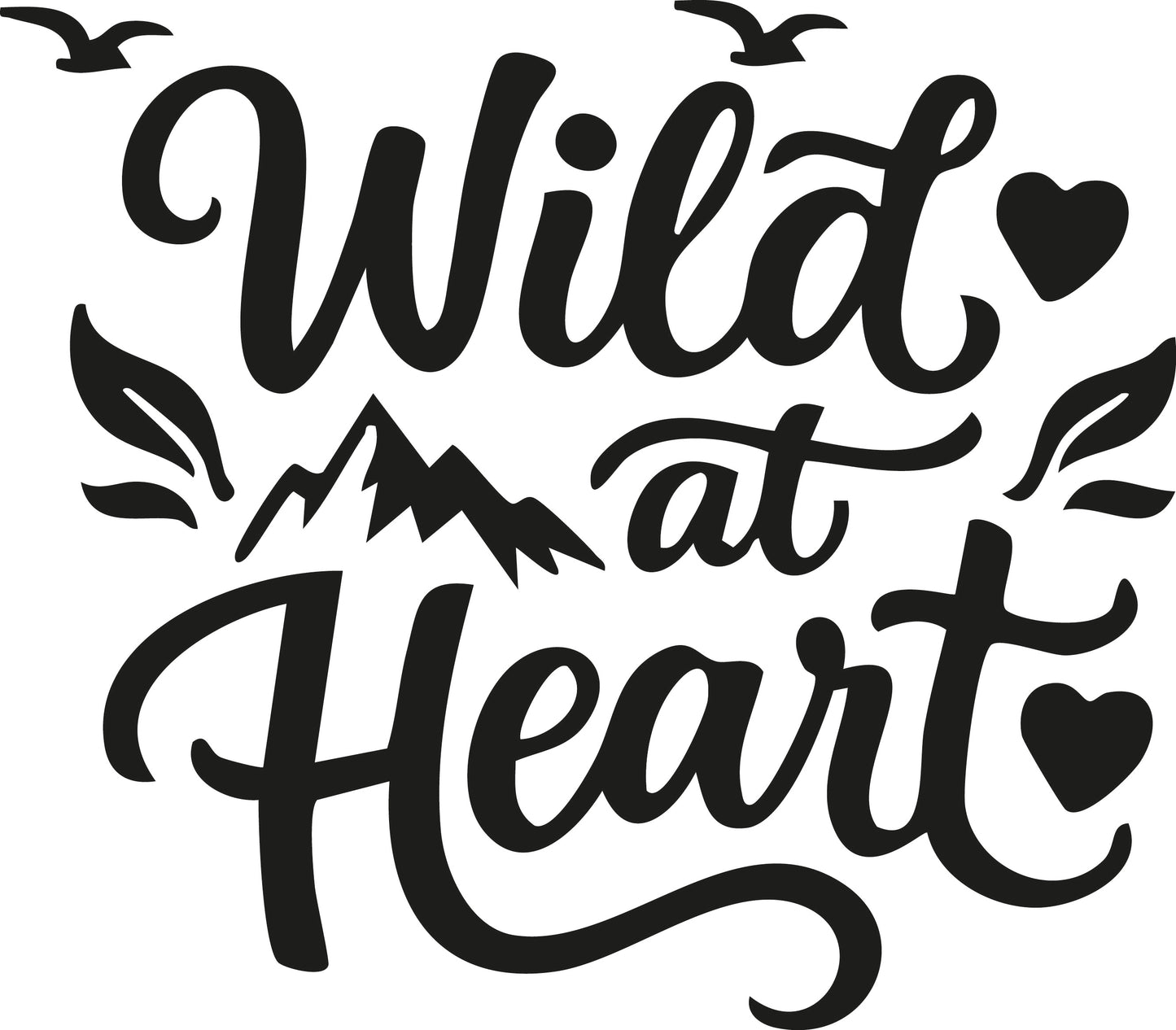 Wild At Heart Vehicle Sticker x1 (2 size options available)