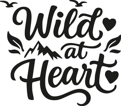 Wild At Heart Vehicle Sticker x1 (2 size options available)