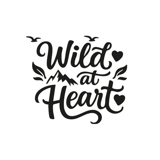 Wild At Heart Vehicle Sticker x1 (2 size options available)