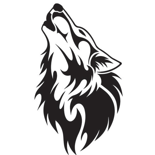 Wolf or Dog Howling Vehicle sticker x1 off