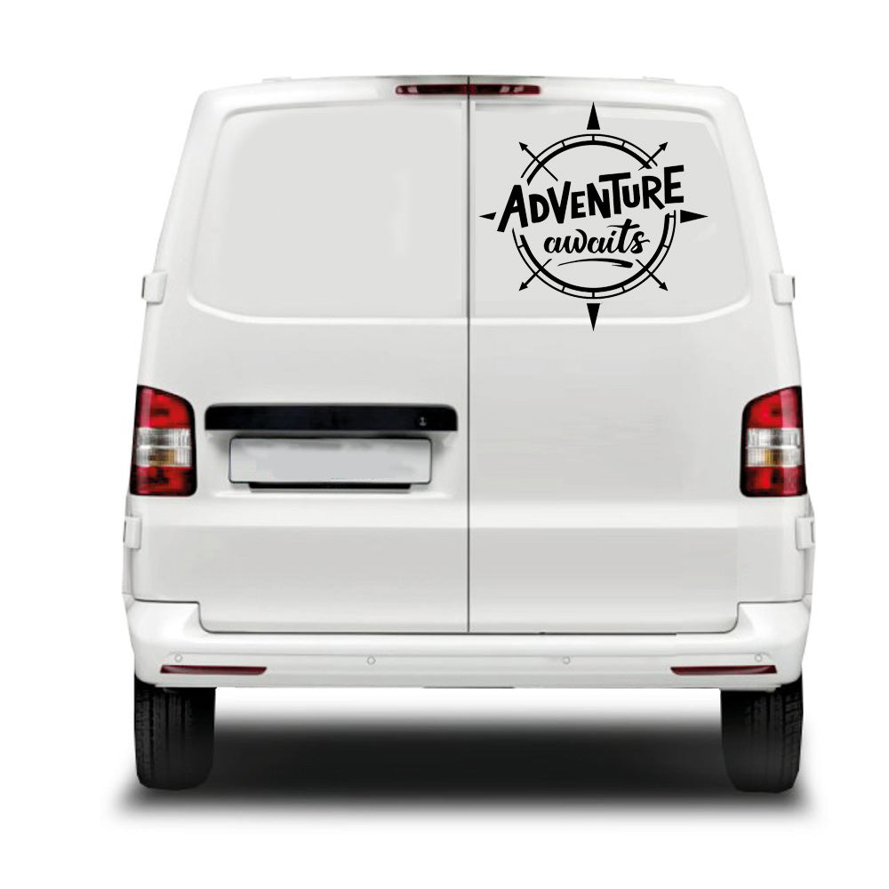 Adventure Awaits Vehicle Sticker ideal for any vehicle (4 size options available singles or pairs)