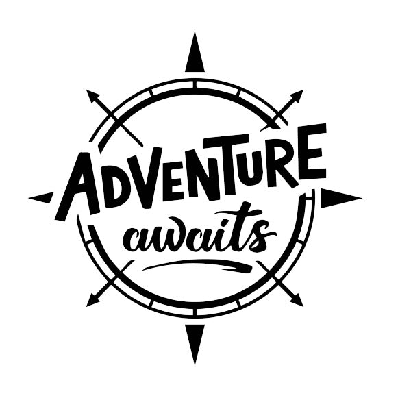 Adventure Awaits Vehicle Sticker ideal for any vehicle (4 size options available singles or pairs)