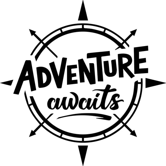 Adventure Awaits Vehicle Vinyl Graphic 3 lengths available x 1 off