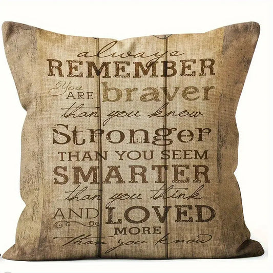 " Always Remember You Are Braver" cushion cover with cushion - Last One