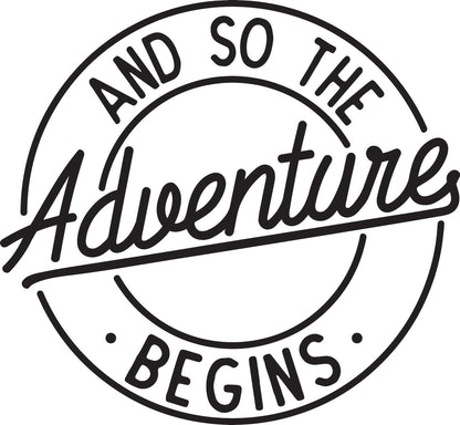 And So The adventure Begins Logo Vehicle Sticker x1 off (2 size options available)