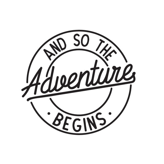 And So The adventure Begins Logo Vehicle Sticker x1 off (2 size options available)