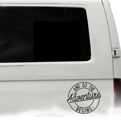 And So The adventure Begins Logo Vehicle Sticker x1 off (2 size options available)