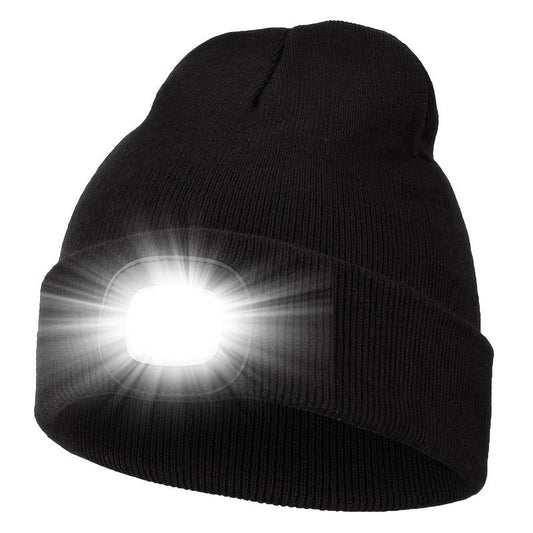 Hat: Winter Warm Knitted Hat with USB Rechargeable Torch 3 colours available