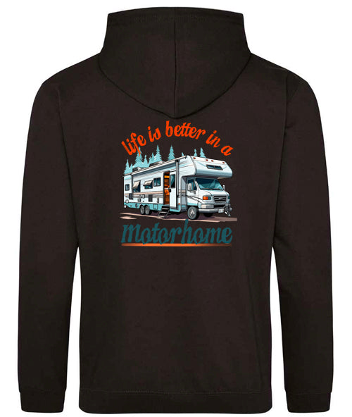 Hoodie: Unisex Gildan SoftStyle Hoodie with "Life is better in a motorhome" on (Various colours & sizes available) (Copy)