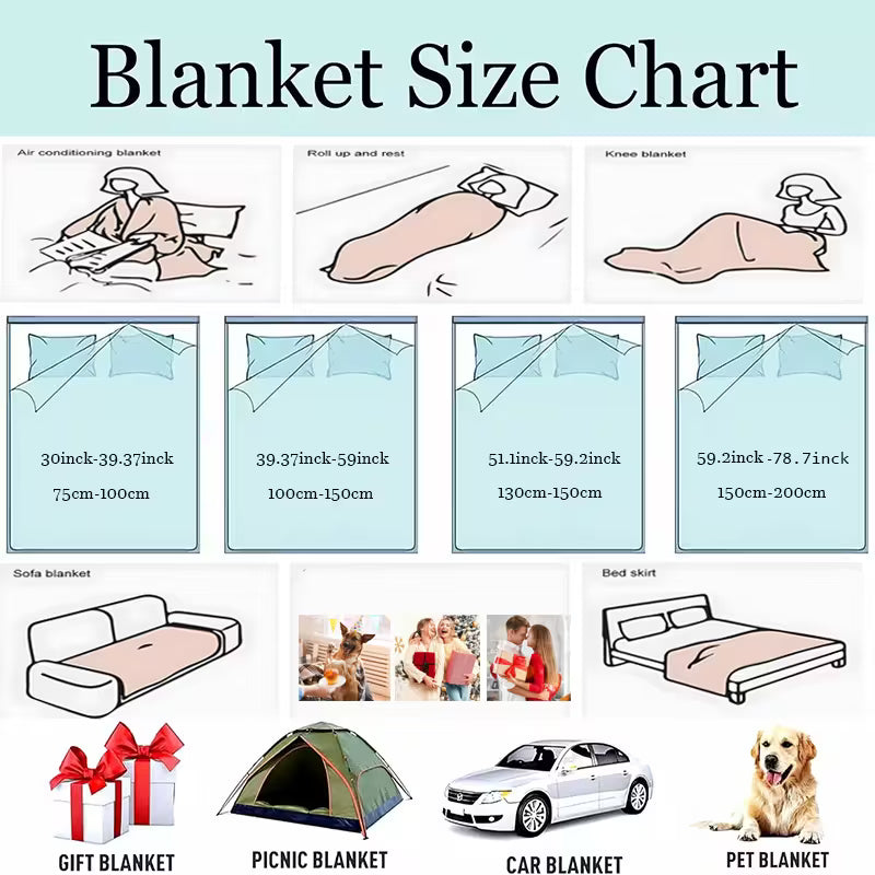 A Crowded Camper Themed Soft Fleece Blanket or Throw