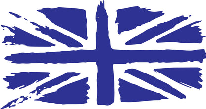 Big Messy Union Jack Flag Bonnet Or Rear Graphic - Colour Options Available